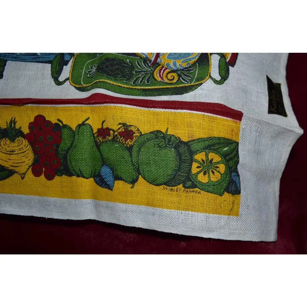 Vtg Kay Dee Linen Towel 17.5x30